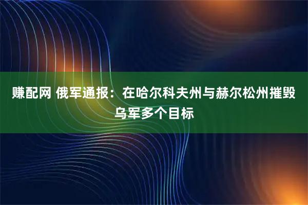 赚配网 俄军通报：在哈尔科夫州与赫尔松州摧毁乌军多个目标